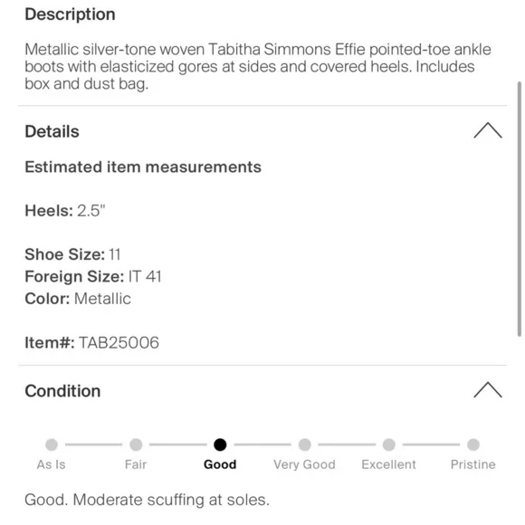 Tabitha Simmons Effie Pointed Toe Ankle Boots Size 41 US 11